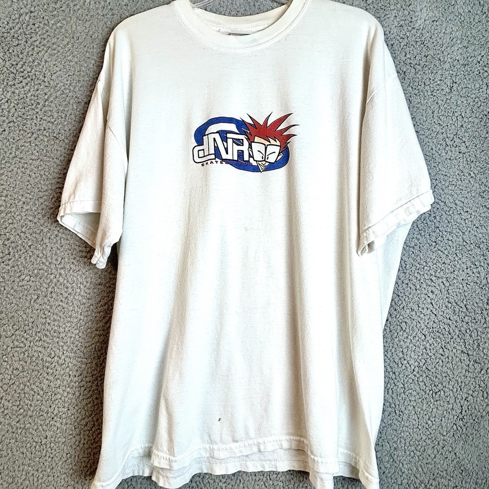 Vintage DNA Skateboards T-Shirt XL White Skate Surf 90s Streetwear